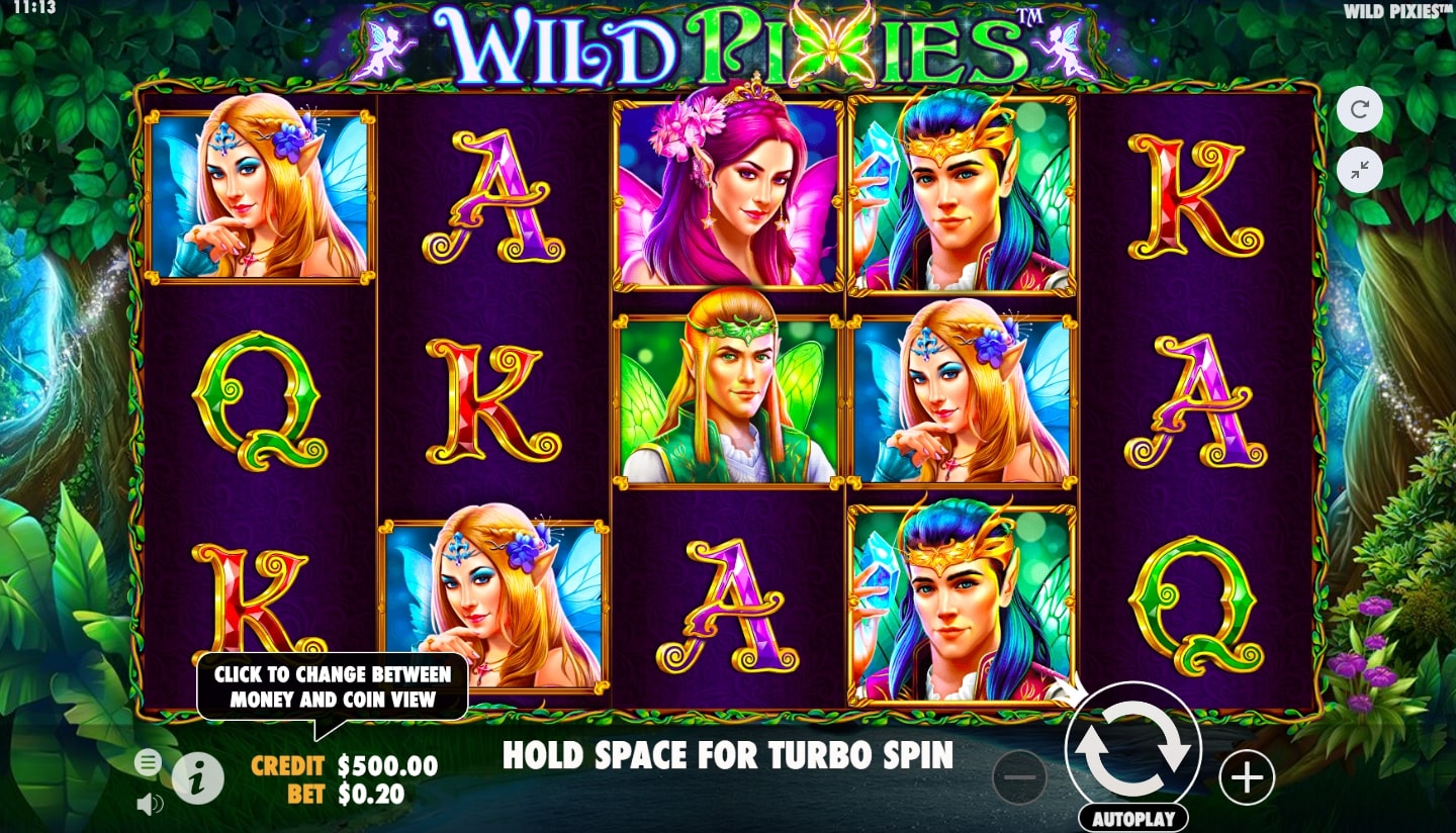 Pragmatic Play Wild Pixies Slot Game Main Screen