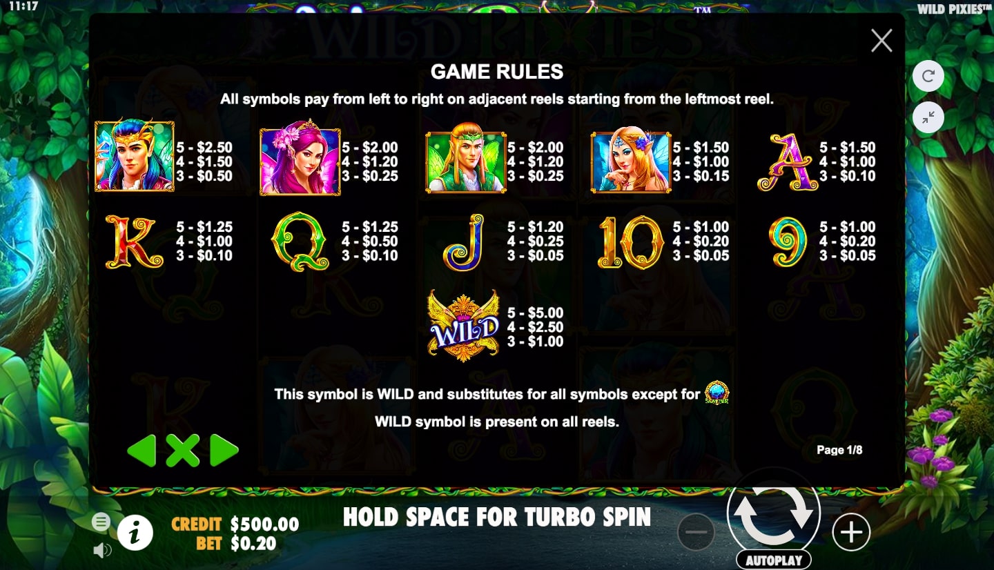 Pragmatic Play Wild Pixies Slot Game Rules