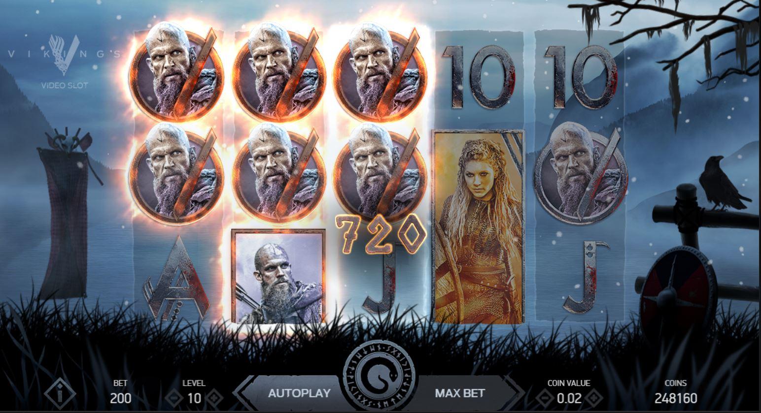 NetEnt Vikings slot game gameplay spinning reels