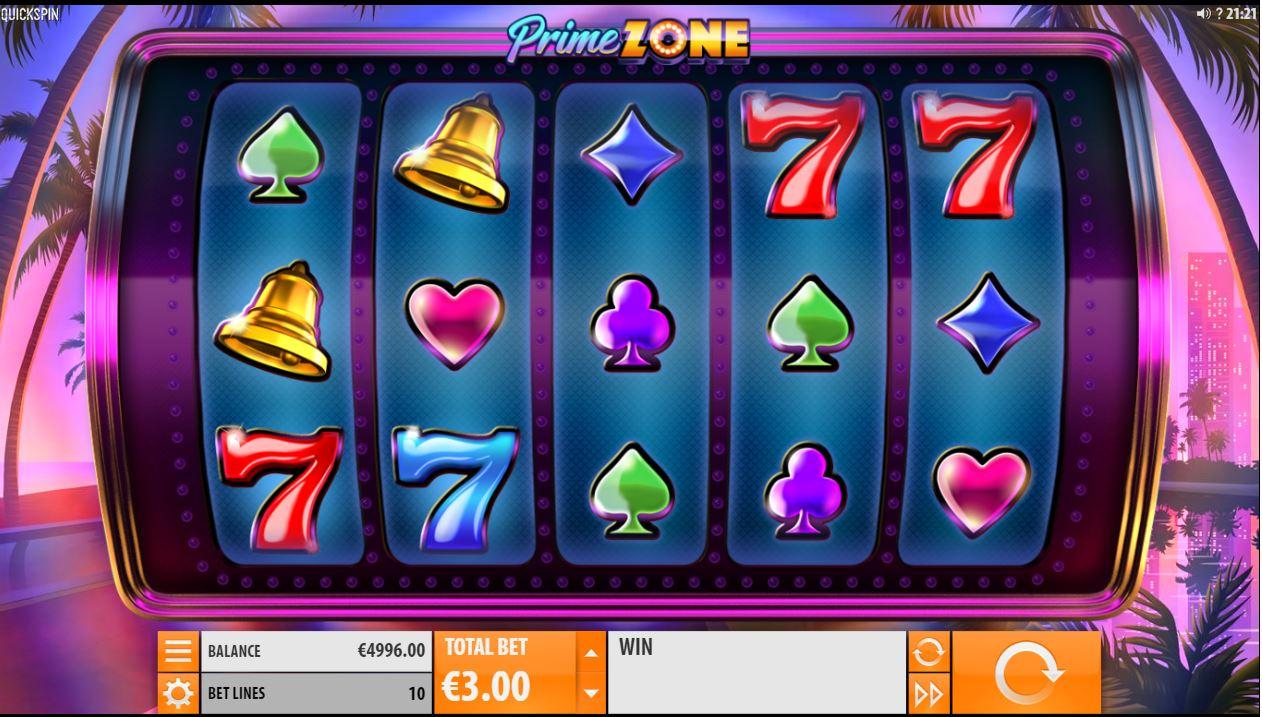 Quickspin Prime Zone slot game main screen