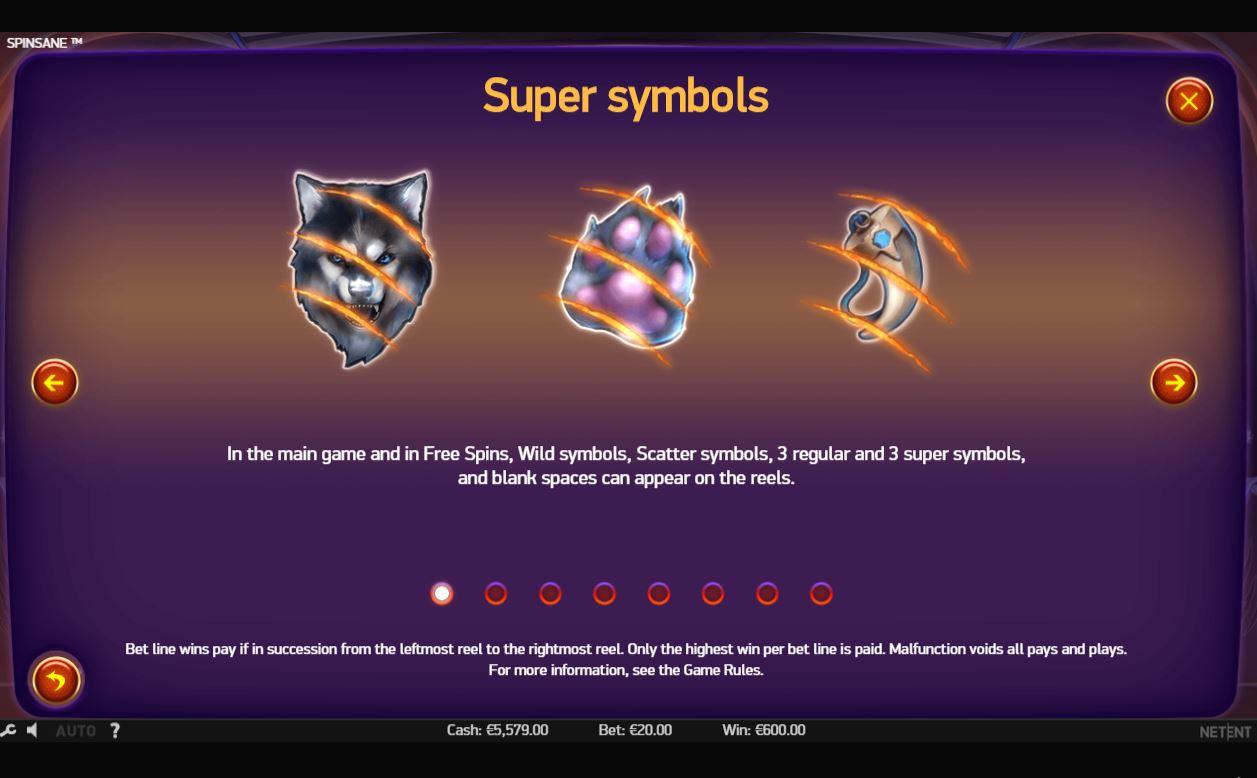 NetEnt Spinsane slot game super symbols