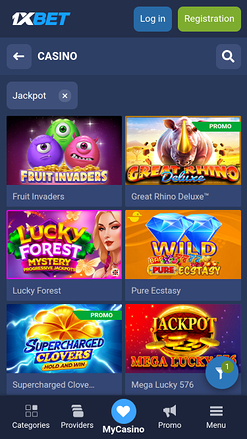 1xBet Casino Mobile Jackpot