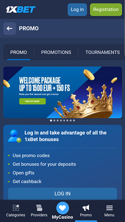 1xBet Casino Mobile Promotions