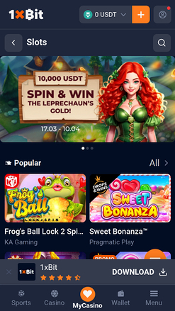 1xBit Casino Mobile Games