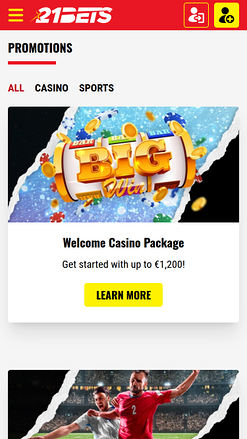 21Bets Casino Mobile Promotions
