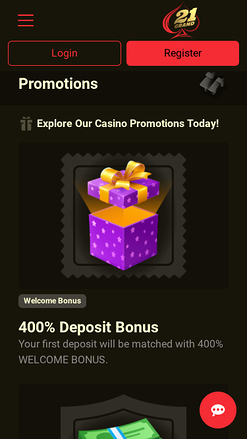 21 Grand Casino Mobile Promotions