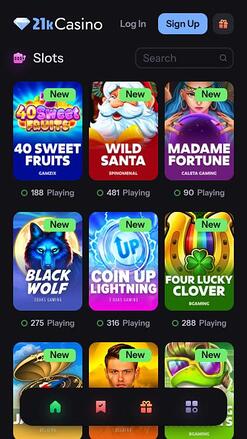 21kCasino Mobile games