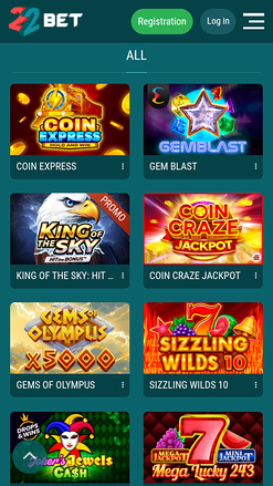 22 Bet Casino Mobile Games