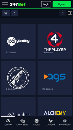 247Bet Casino Game Developers