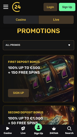 24Casino Mobile Promotions