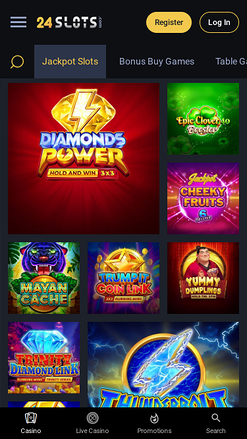 24Slots Casino Mobile Jackpot