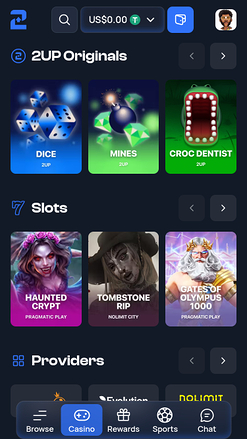 2up Casino Mobile Games