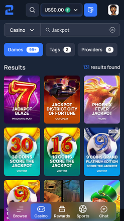 2up Casino Mobile Jackpot