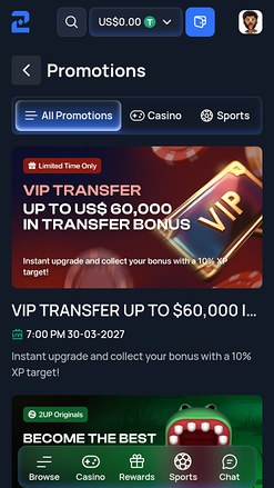 2up Casino Mobile Promotions