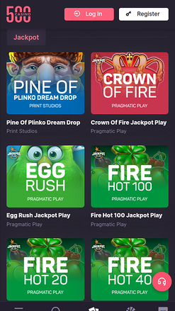 500 Casino Mobile Jackpot