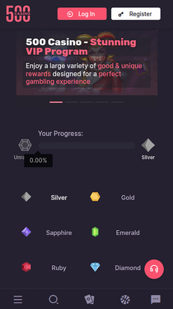 500 Casino Mobile Vip Program