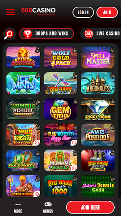 666 Casino Mobile Drops and Wins