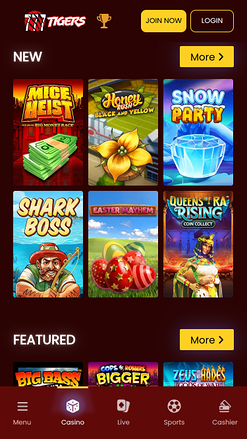 777Tigers Casino Mobile Games