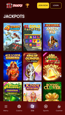 777Tigers Casino Mobile Jackpot