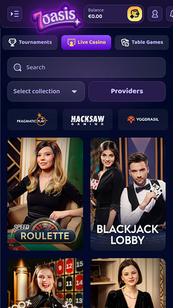 7Oasis Casino Mobile Live Dealer