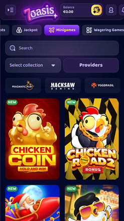 7Oasis Casino Mobile Mini Games