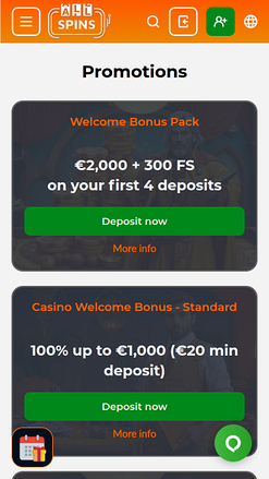 AllSpins Casino Mobile Promotions