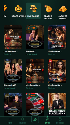 AllStar Casino Mobile Live Dealer