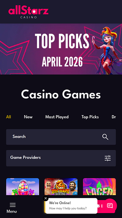 AllStarz Casino Mobile Games