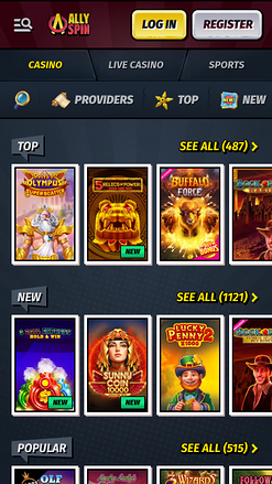 AllySpin Casino Mobile Games