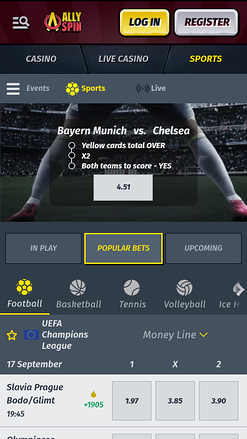 AllySpin Casino Mobile Sports