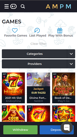 ampm Casino Mobile Games