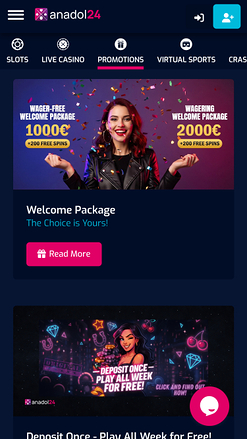 Anadol24 Casino Promotions Mobile