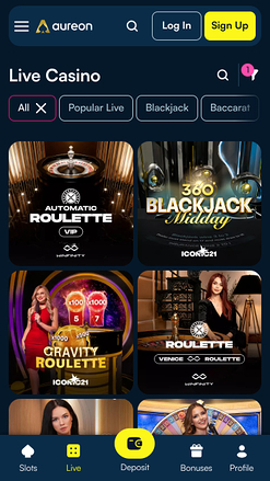 Aureonplay Casino Mobile Live Dealer
