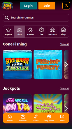 Aztec Wins Casino Mobile Games