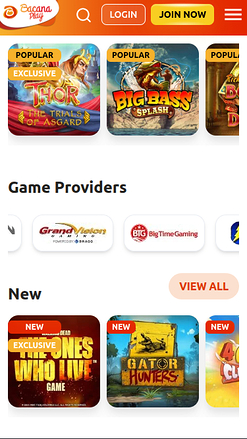 Bacana Play Casino Mobile Game Developers