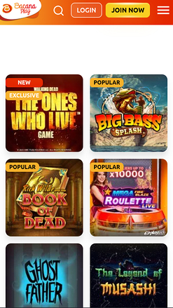 Bacana Play Casino Mobile Games