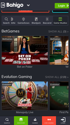 Bahigo Casino Mobile Game Developers