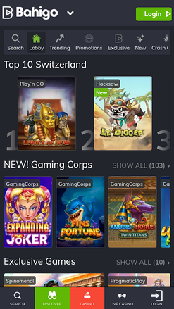 Bahigo Casino Mobile Games