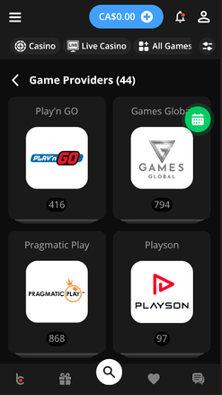 bCasino Mobile Game Developers