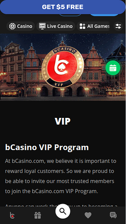 Bcasino Mobile VIP Program