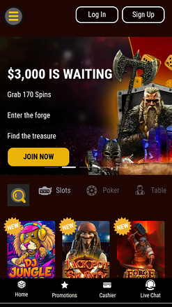 Bella Vegas Casino Mobile Homepage
