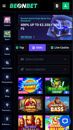 Beonbet Casino Mobile Games