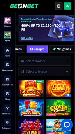 Beonbet Casino Mobile Jackpot