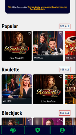 Bet Target Casino Live Dealer Mobile