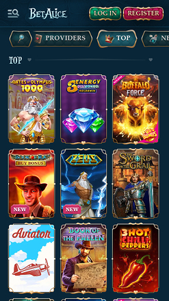 BetAlice Casino Mobile Games