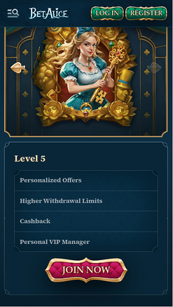 BetAlice Casino Mobile VIP Program