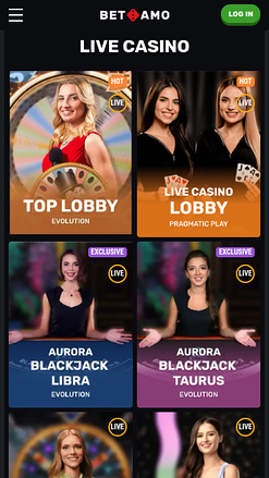 Betamo Casino Mobile Live Dealer