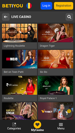 Betandyou Casino Mobile Live Dealer