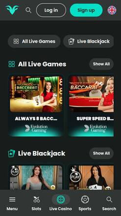 BetGoat Casino Live Dealer Mobile