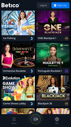 Betico Casino Mobile Live Dealer